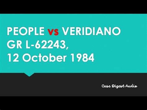 veridiano vs. people .